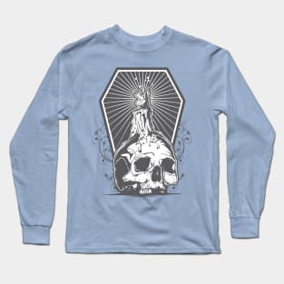 urban tribal skull Long Sleeve T-Shirt